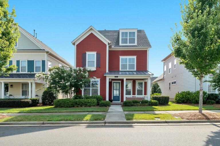 Two-storey family home with a covered porch in Lakeview